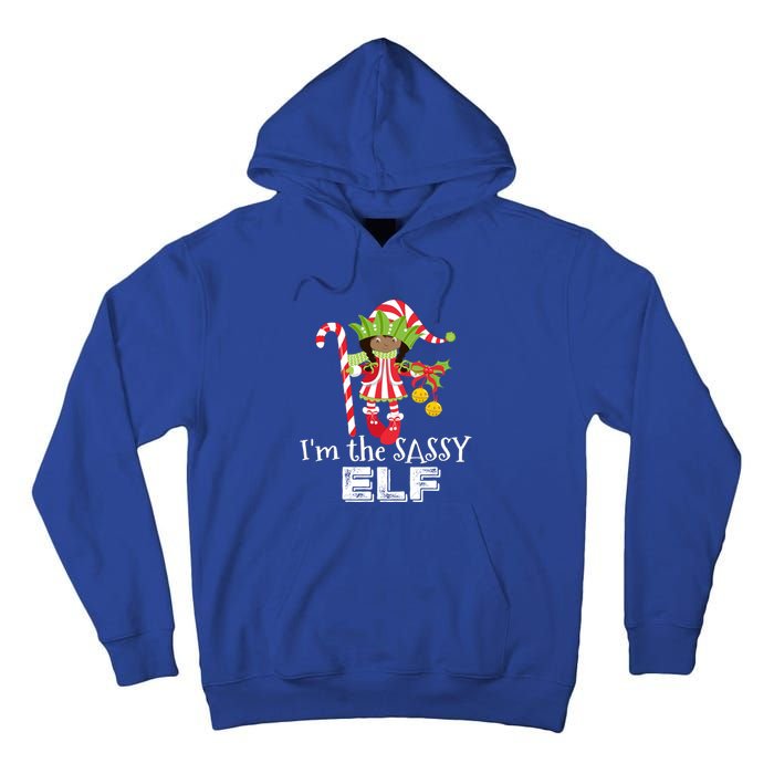 IM The Sassy Elf African American 1 Matching Christmas Cute Gift Tall Hoodie