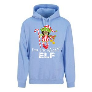 IM The Sassy Elf African American 1 Matching Christmas Cute Gift Unisex Surf Hoodie