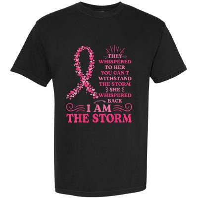 I'm The Storm Warrior Pink Ribbon Wo Breast Cancer Garment-Dyed Heavyweight T-Shirt