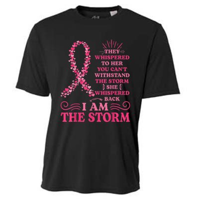 I'm The Storm Warrior Pink Ribbon Wo Breast Cancer Cooling Performance Crew T-Shirt