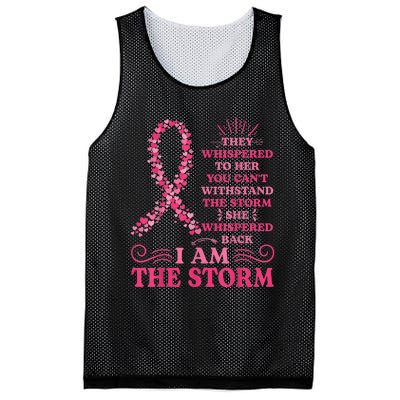 I'm The Storm Warrior Pink Ribbon Wo Breast Cancer Mesh Reversible Basketball Jersey Tank