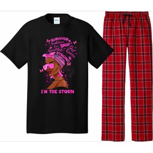 I'm The Storm Black Melanin Breast Cancer Warrior Pink Cool Gift Pajama Set