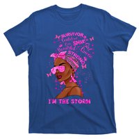 I'm The Storm Black Melanin Breast Cancer Warrior Pink Cool Gift T-Shirt