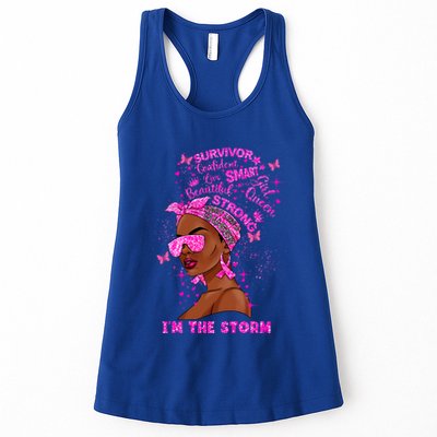 I'm The Storm Black Melanin Breast Cancer Warrior Pink Cool Gift Womens Tank Top