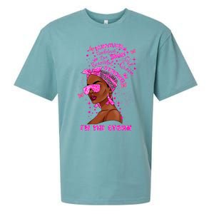 I'm The Storm Black Melanin Breast Cancer Warrior Pink Cool Gift Sueded Cloud Jersey T-Shirt