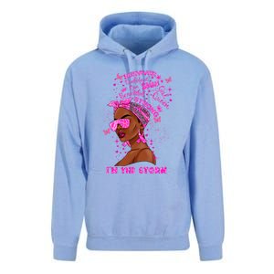 I'm The Storm Black Melanin Breast Cancer Warrior Pink Cool Gift Unisex Surf Hoodie