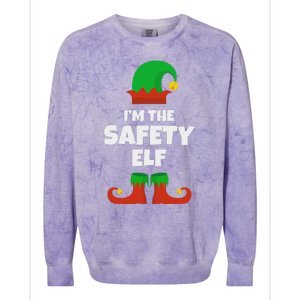 IM The Safety Elf Family Pajama Christmas Funny Colorblast Crewneck Sweatshirt