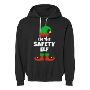 IM The Safety Elf Family Pajama Christmas Funny Garment-Dyed Fleece Hoodie