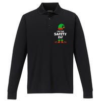 IM The Safety Elf Family Pajama Christmas Funny Performance Long Sleeve Polo