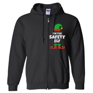 IM The Safety Elf Family Pajama Christmas Funny Full Zip Hoodie