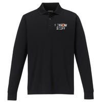 I Throw Stuff Discus Track and Field Athlete Throwers GiftS Performance Long Sleeve Polo