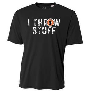 I Throw Stuff Discus Track and Field Athlete Throwers GiftS Cooling Performance Crew T-Shirt