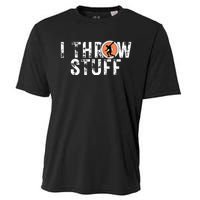 I Throw Stuff Discus Track and Field Athlete Throwers GiftS Cooling Performance Crew T-Shirt