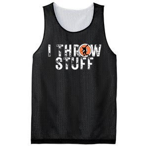 I Throw Stuff Discus Track and Field Athlete Throwers GiftS Mesh Reversible Basketball Jersey Tank