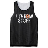 I Throw Stuff Discus Track and Field Athlete Throwers GiftS Mesh Reversible Basketball Jersey Tank