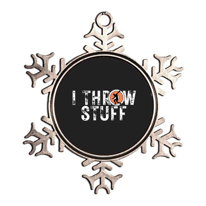 I Throw Stuff Discus Track and Field Athlete Throwers GiftS Metallic Star Ornament