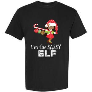 Im The Sassy Elf African American 5 Matching Christmas Gift Garment-Dyed Heavyweight T-Shirt