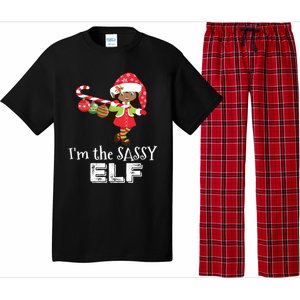 Im The Sassy Elf African American 5 Matching Christmas Gift Pajama Set