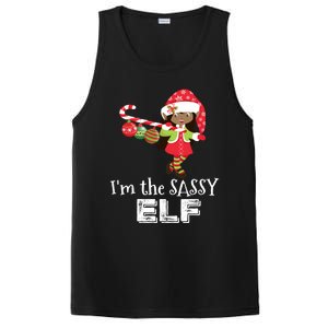 Im The Sassy Elf African American 5 Matching Christmas Gift PosiCharge Competitor Tank