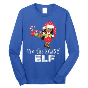 Im The Sassy Elf African American 5 Matching Christmas Gift Long Sleeve Shirt