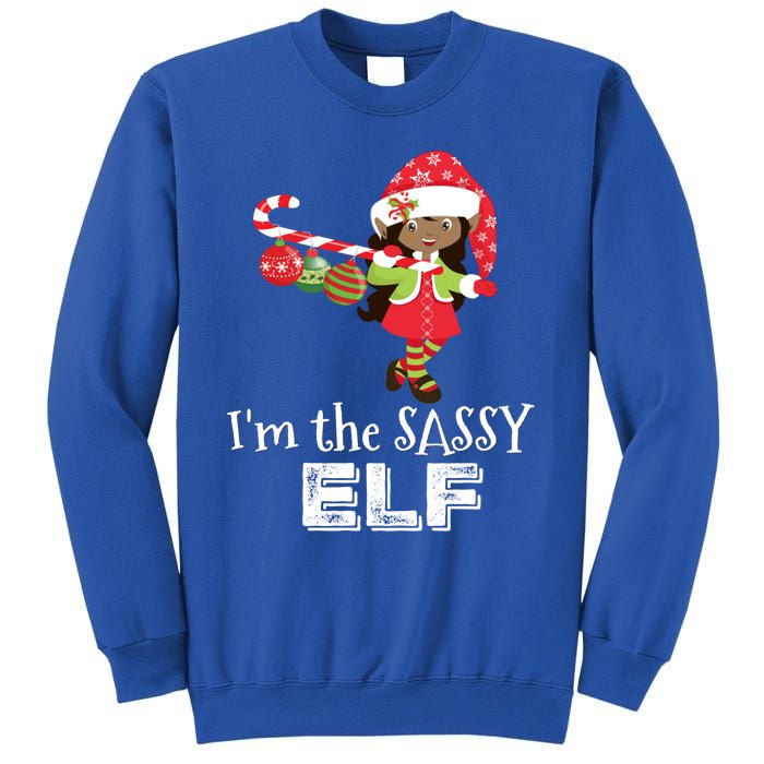 Im The Sassy Elf African American 5 Matching Christmas Gift Sweatshirt