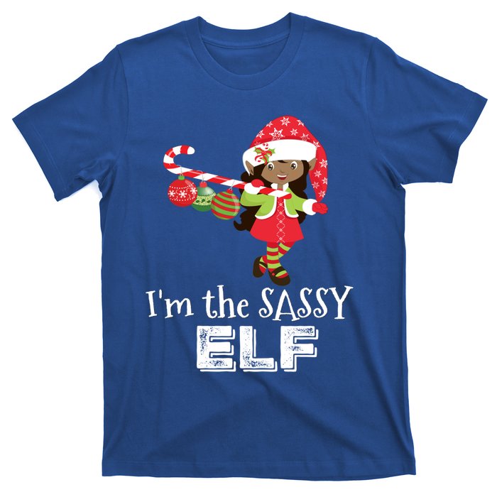 Im The Sassy Elf African American 5 Matching Christmas Gift T-Shirt