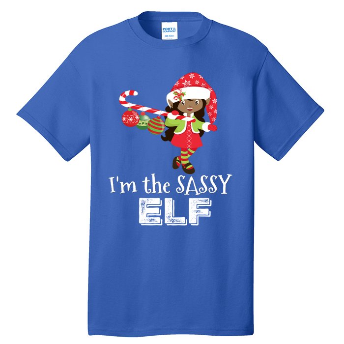 Im The Sassy Elf African American 5 Matching Christmas Gift Tall T-Shirt