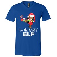 Im The Sassy Elf African American 5 Matching Christmas Gift V-Neck T-Shirt