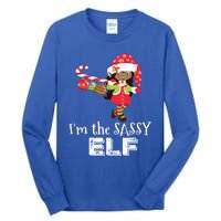 Im The Sassy Elf African American 5 Matching Christmas Gift Tall Long Sleeve T-Shirt