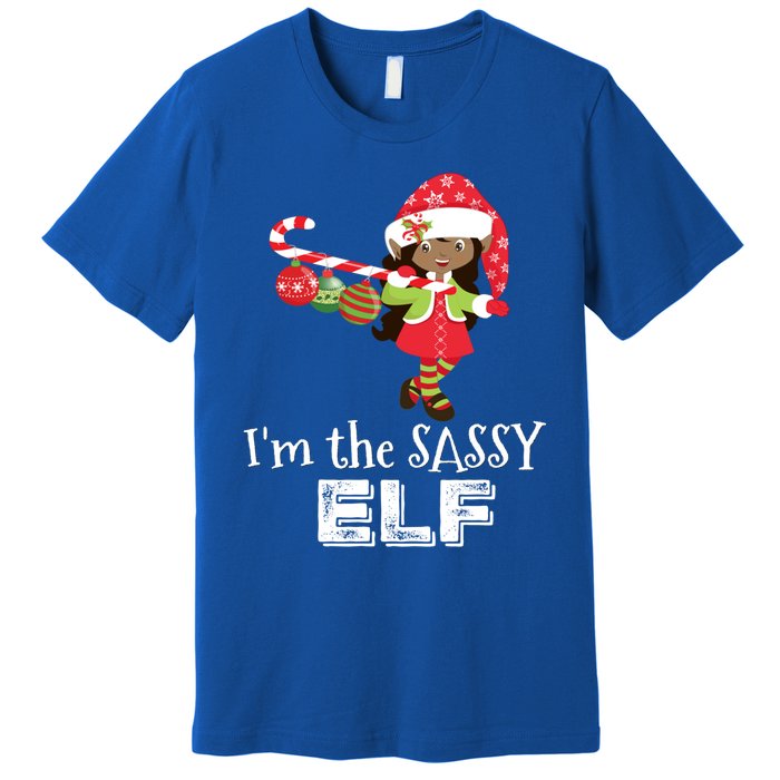 Im The Sassy Elf African American 5 Matching Christmas Gift Premium T-Shirt