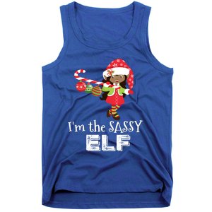 Im The Sassy Elf African American 5 Matching Christmas Gift Tank Top