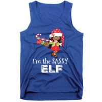 Im The Sassy Elf African American 5 Matching Christmas Gift Tank Top