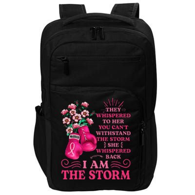 Im The Storm Boxing Warrior Pink Ribbon Women Breast Cancer Impact Tech Backpack