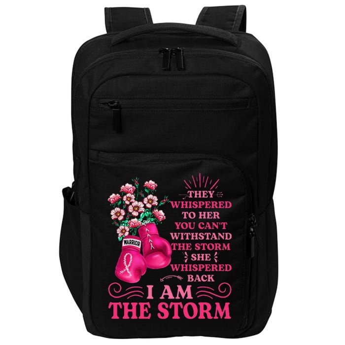 Im The Storm Boxing Warrior Pink Ribbon Women Breast Cancer Impact Tech Backpack