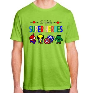 I Teacher Super Heroes Cute Superhero Characters Adult ChromaSoft Performance T-Shirt