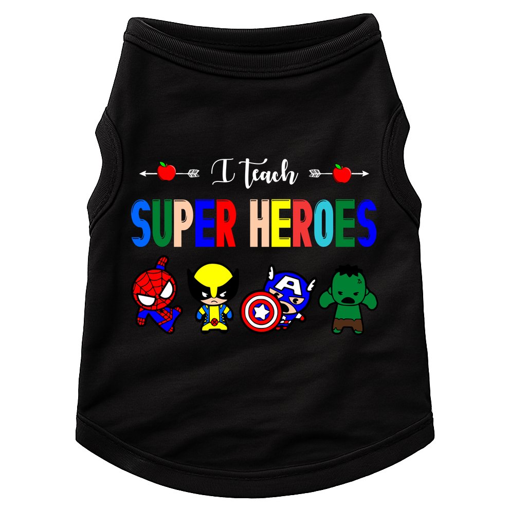 I Teacher Super Heroes Cute Superhero Characters Doggie Tank
