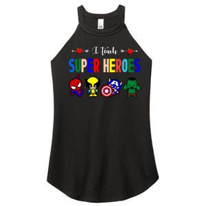 I Teacher Super Heroes Cute Superhero Characters Women's Perfect Tri Rocker Tank