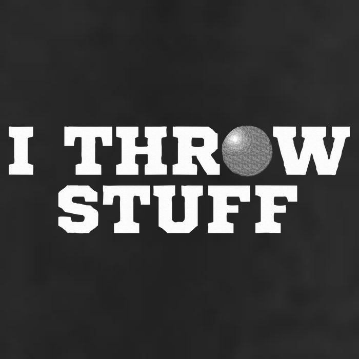 I Throw Stuff Shot Put Athlete Throwing 7 Panel Mesh Trucker Snapback Hat