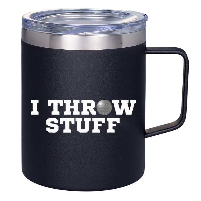 I Throw Stuff Shot Put Athlete Throwing 12oz Stainless Steel Coffee Mug