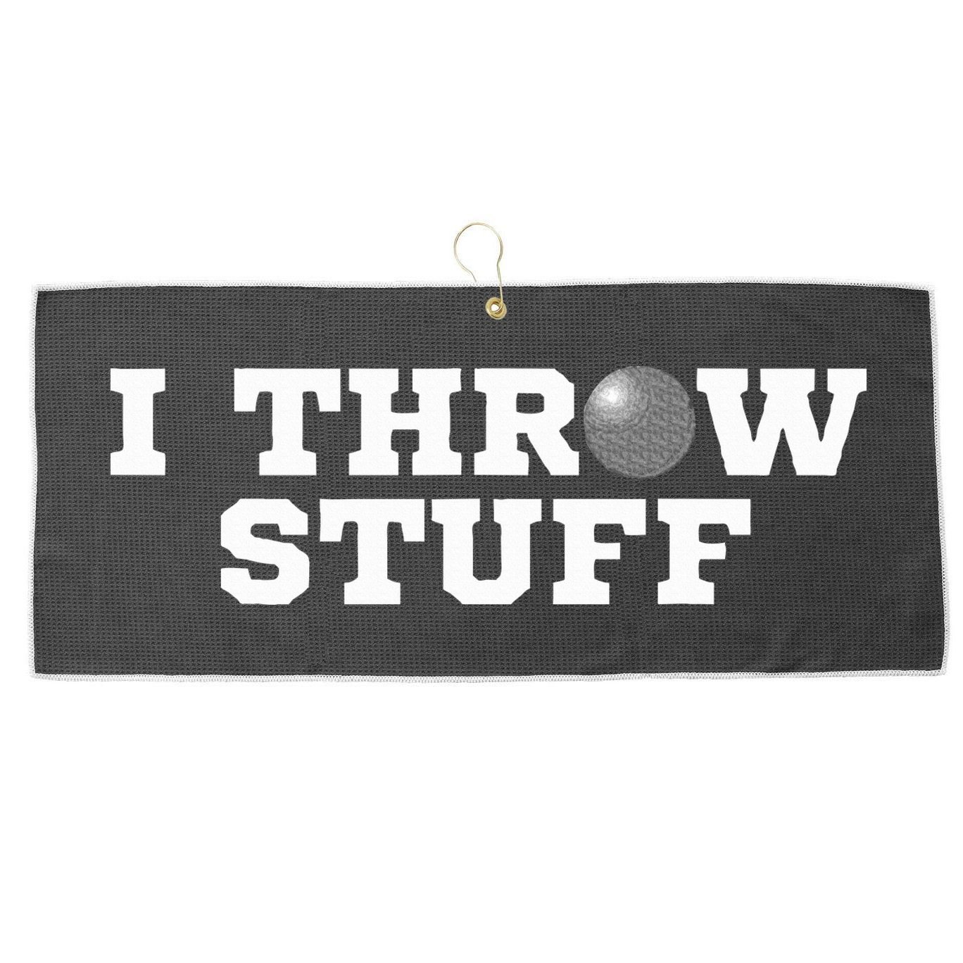 I Throw Stuff Shot Put Athlete Throwing Large Microfiber Waffle Golf Towel