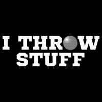 I Throw Stuff Shot Put Athlete Throwing Cropped Pullover Crew