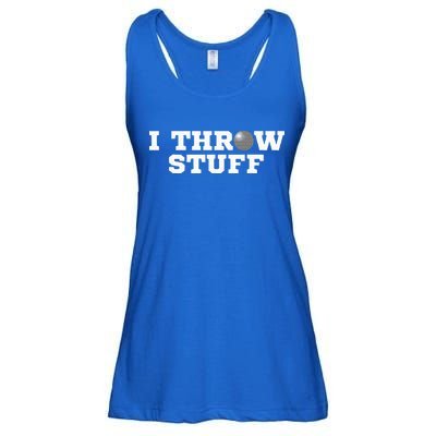 I Throw Stuff Shot Put Athlete Throwing Ladies Essential Flowy Tank