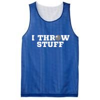 I Throw Stuff Shot Put Athlete Throwing Mesh Reversible Basketball Jersey Tank