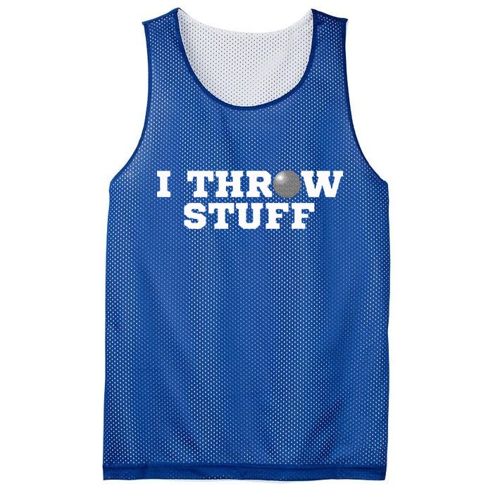 I Throw Stuff Shot Put Athlete Throwing Mesh Reversible Basketball Jersey Tank