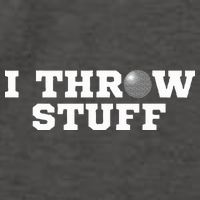 I Throw Stuff Shot Put Athlete Throwing Vector Backpack
