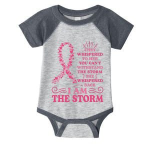 Im The Storm Warrior Pink Ribbon Breast Cancer Infant Baby Jersey Bodysuit