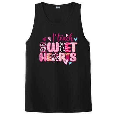 I Teach Sweethearts Teacher Valentine's Day Teacherlife Gift PosiCharge Competitor Tank