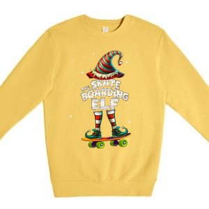 IM The Skateboarding Elf Family Matching Group Christmas Cute Gift Premium Crewneck Sweatshirt