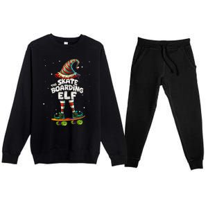 IM The Skateboarding Elf Family Matching Group Christmas Cute Gift Premium Crewneck Sweatsuit Set