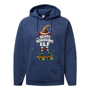 IM The Skateboarding Elf Family Matching Group Christmas Cute Gift Performance Fleece Hoodie